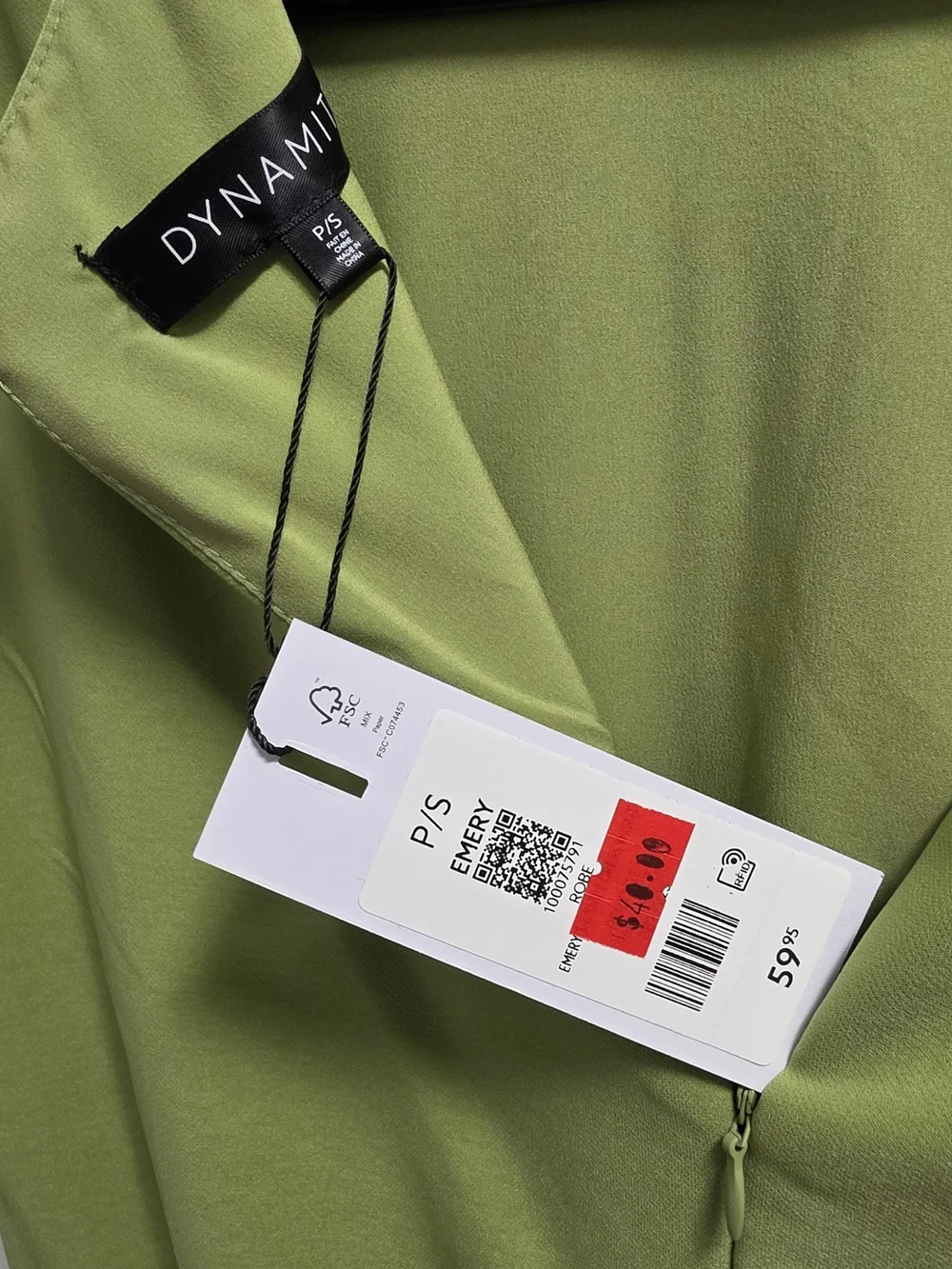Dynamite Olive Green Sleeveless Midi Dress - Picture 3 of 3